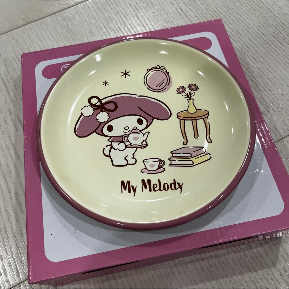 BNIB Sanrio 7” My Melody Ceramic Round Plate Dish